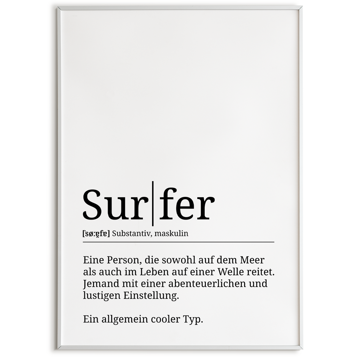Surfer Poster Definition Kunstdruck Wandbild Geschenk