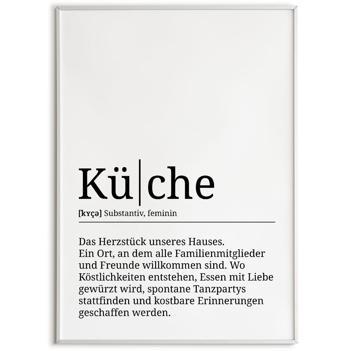 Küche Poster Definition Kunstdruck Wandbild Geschenk