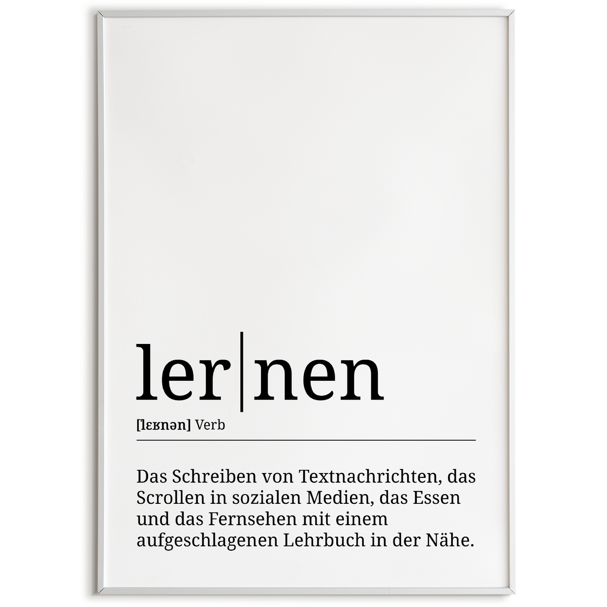 lernen Poster Definition Kunstdruck Wandbild Geschenk