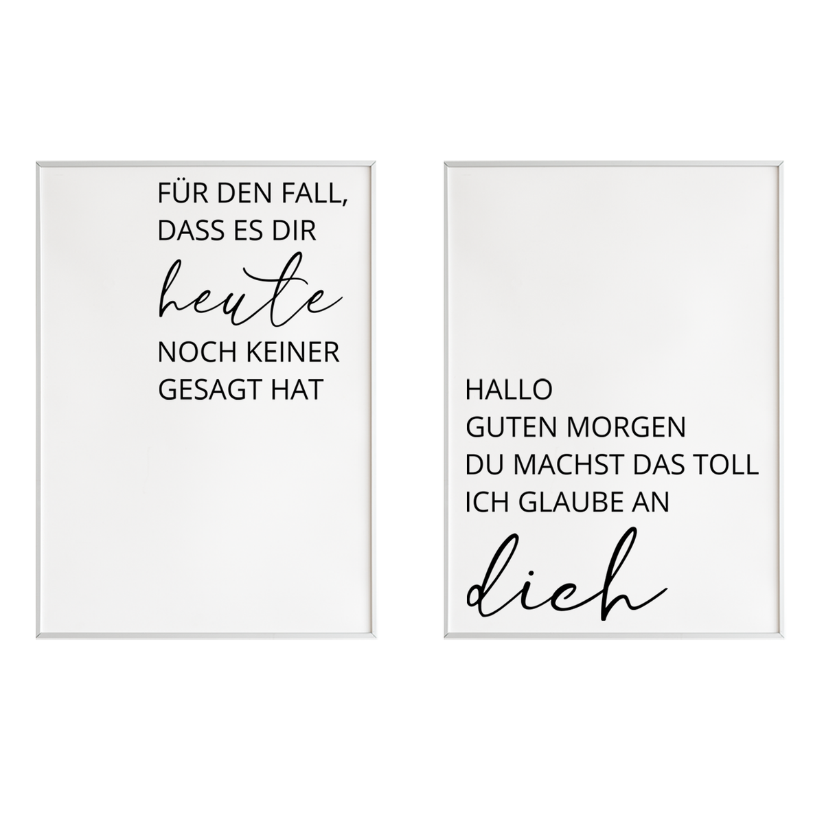 2er Set Poster Motivation Wohnzimmer Küche Flur Schlafzimmer Wandbild Zuhause Wanddeko