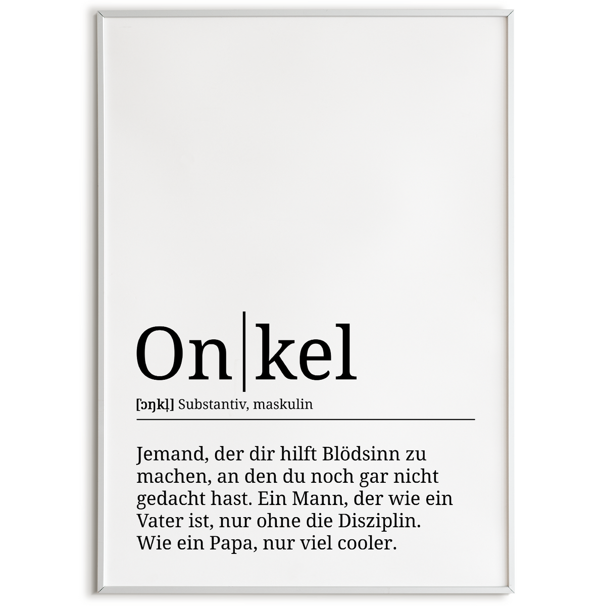 Onkel Poster Definition - Wandbild Kunstdruck